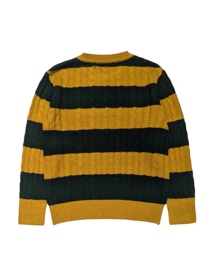 Gini And Jony Boys Yellow Cable Knit Acrylic Sweater Full Sleeves