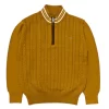 Gini And Jony Boys Yellow Solid Acrylic Sweater Full Sleeves
