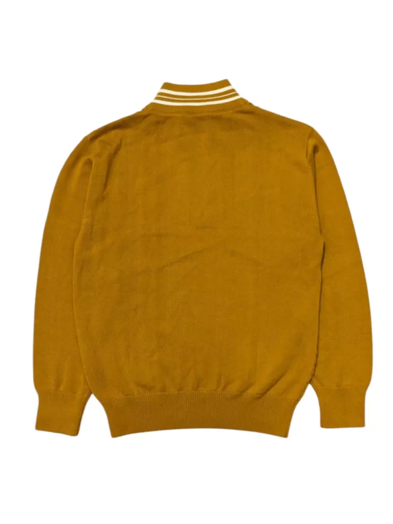 Gini And Jony Boys Yellow Solid Acrylic Sweater Full Sleeves