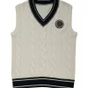 Gini And Jony Boys Off White Cable Knit Acrylic Sweater Sleeveless
