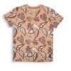 Gini And Jony Boys Brown Tropical Cotton T-Shirt Half Sleeves