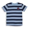 Gini And Jony Boys Blue Stripes Cotton T-Shirt Half Sleeves