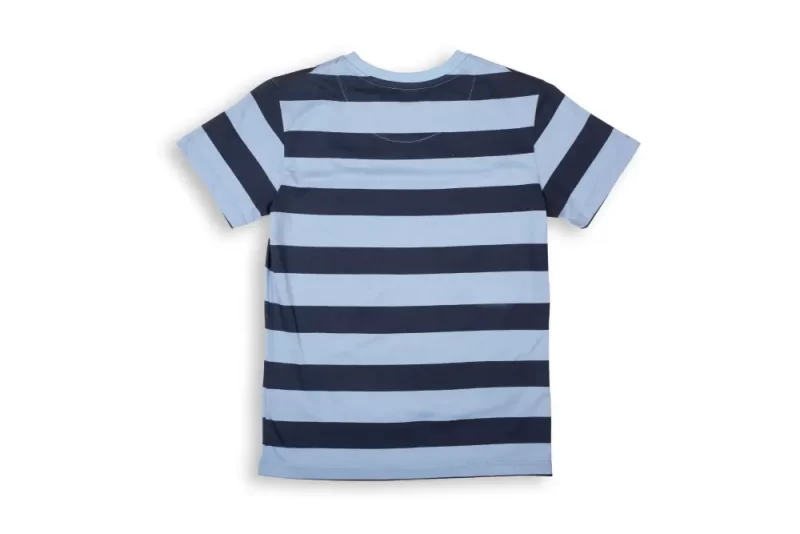 Gini And Jony Boys Blue Stripes Cotton T-Shirt Half Sleeves