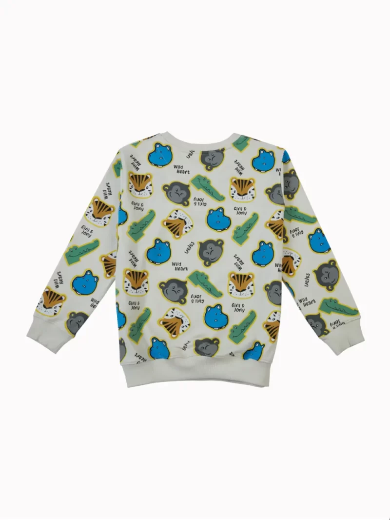 Gini And Jony Boys Off White Conversational Cotton Co Ordinate Set