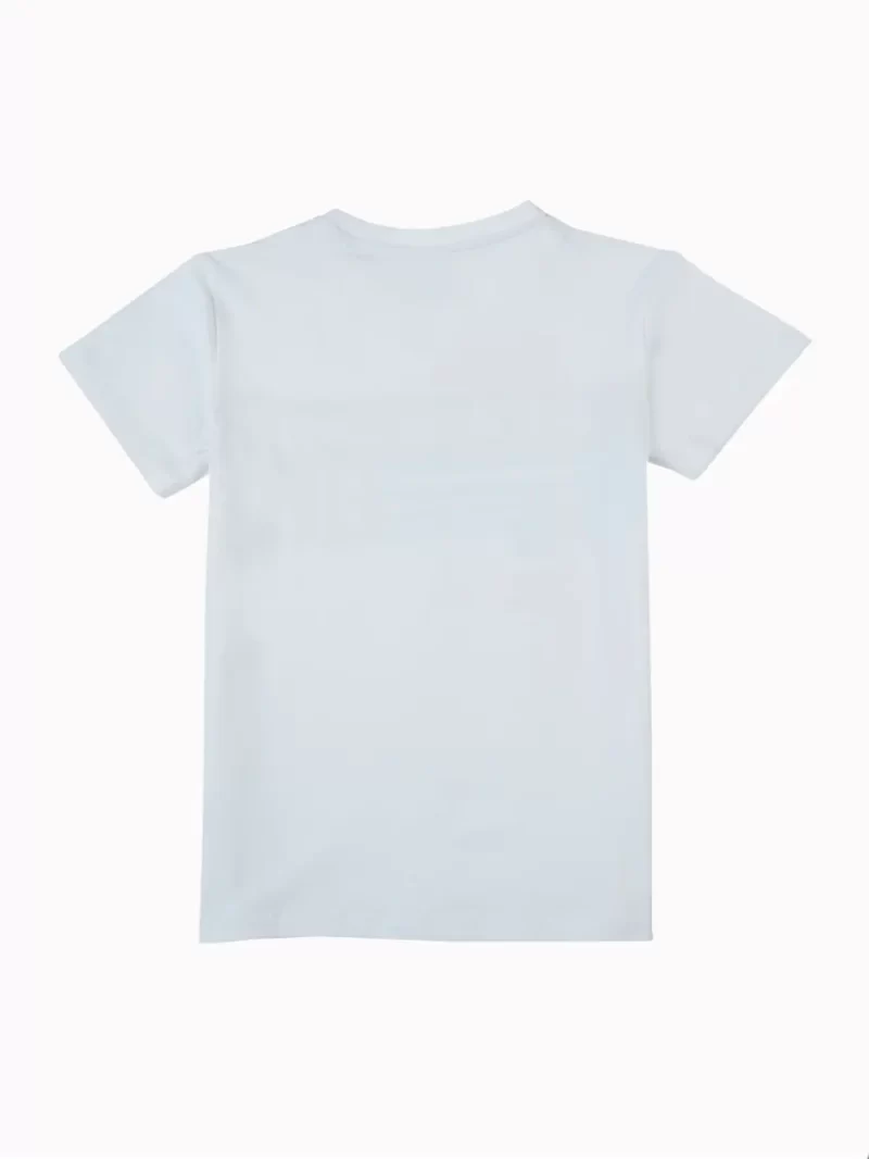 Gini And Jony Boys White Graphic Cotton T-Shirt Half Sleeves