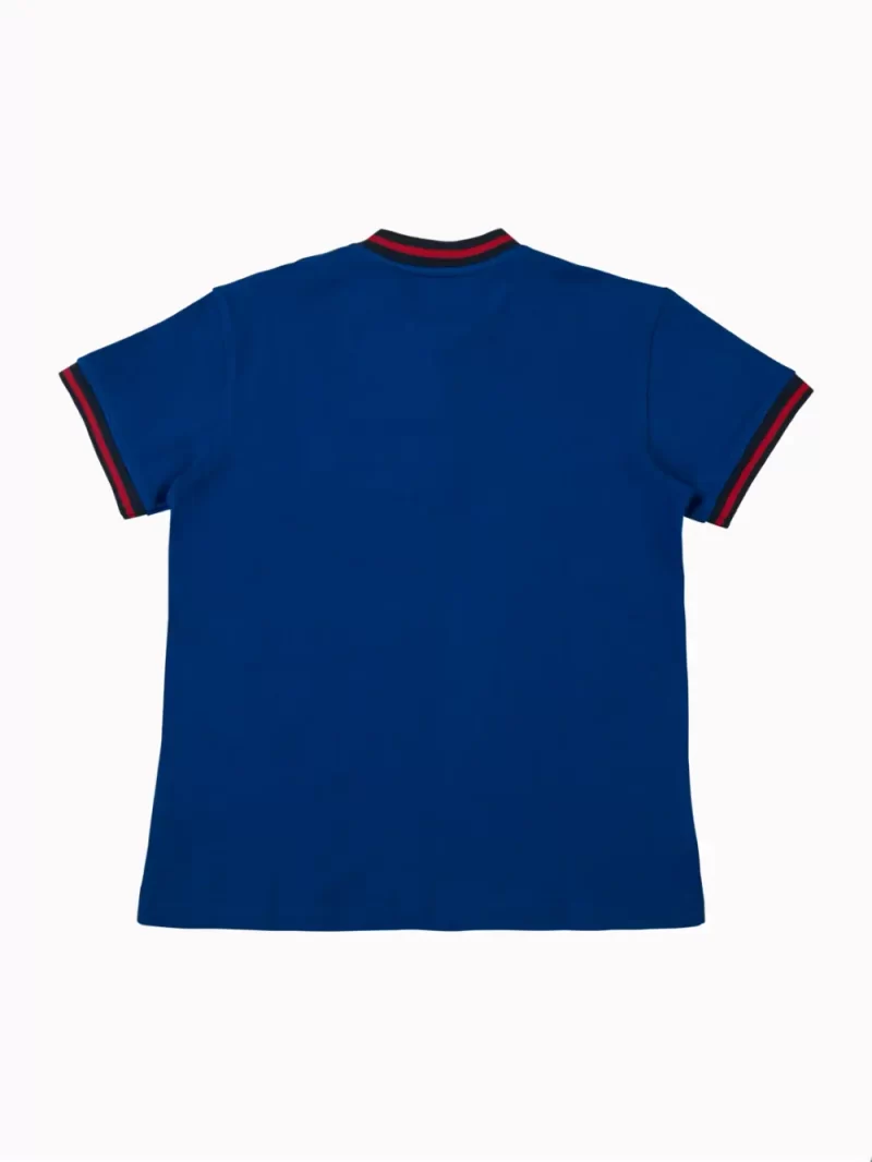 Gini And Jony Boys Blue Patch Cotton Polo T-Shirt Half Sleeves