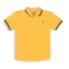 Gini And Jony Boys Yellow Solid Cotton Polo T-Shirt Half Sleeves