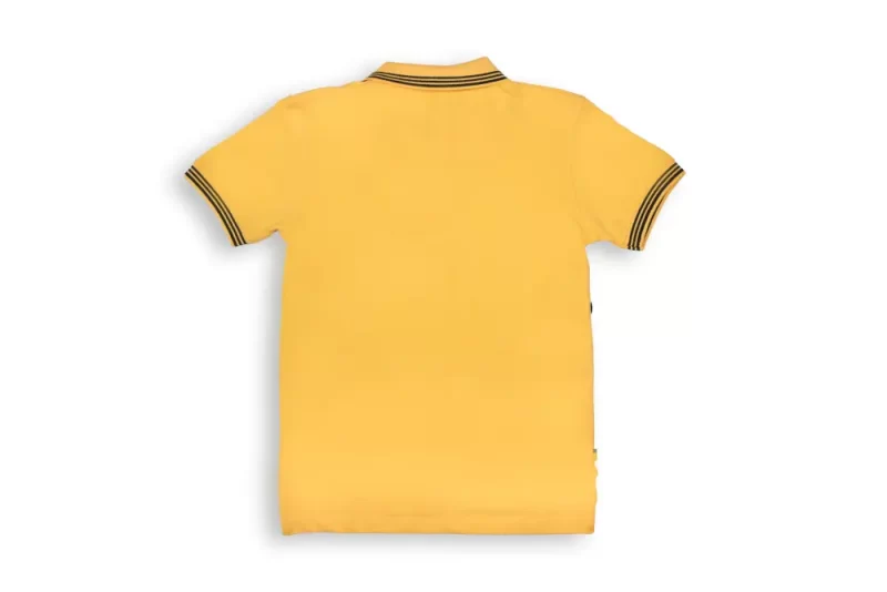 Gini And Jony Boys Yellow Solid Cotton Polo T-Shirt Half Sleeves