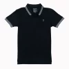 Gini And Jony Boys Navy Blue Solid Cotton Polo T-Shirt Half Sleeves