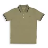 Gini And Jony Boys Olive Solid Cotton Polo T-Shirt Half Sleeves