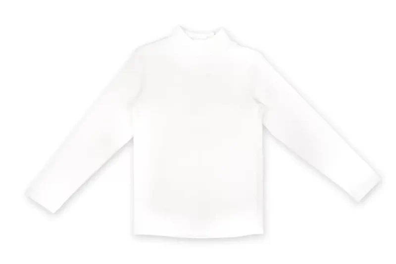 Gini And Jony Girls White Solid Cotton Skivvy Full Sleeves