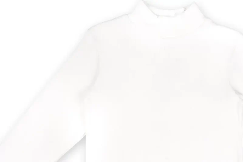 Gini And Jony Girls White Solid Cotton Skivvy Full Sleeves