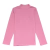 Gini And Jony Girls Pink Solid Cotton Skivvy Full Sleeves
