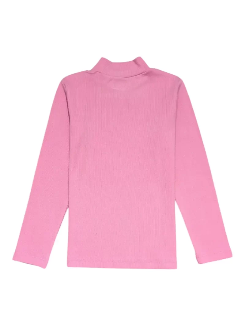Gini And Jony Girls Pink Solid Cotton Skivvy Full Sleeves