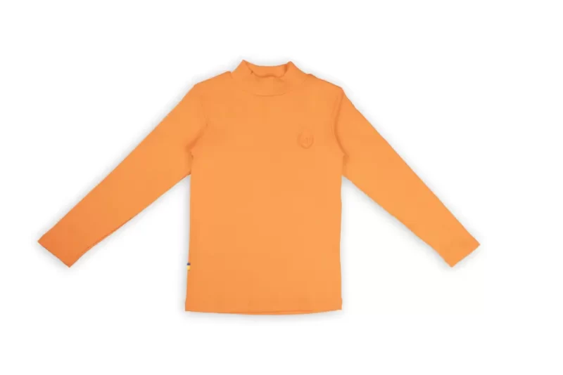 Gini And Jony Girls Orange Solid Cotton Skivvy Full Sleeves