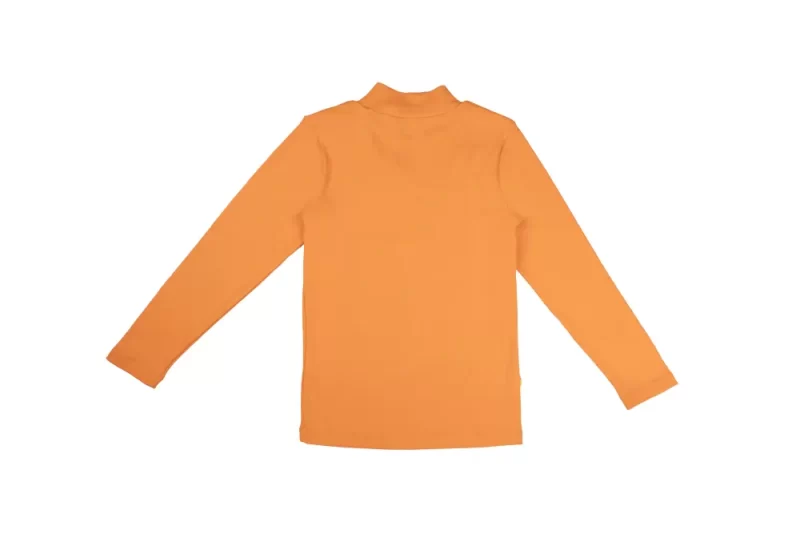 Gini And Jony Girls Orange Solid Cotton Skivvy Full Sleeves