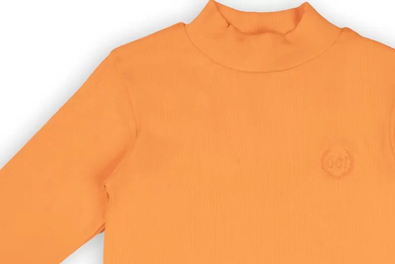 Gini And Jony Girls Orange Solid Cotton Skivvy Full Sleeves