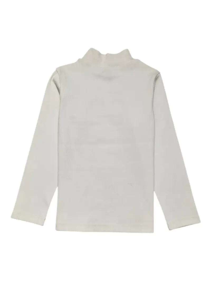 Gini And Jony Girls White Solid Cotton Skivvy Full Sleeves