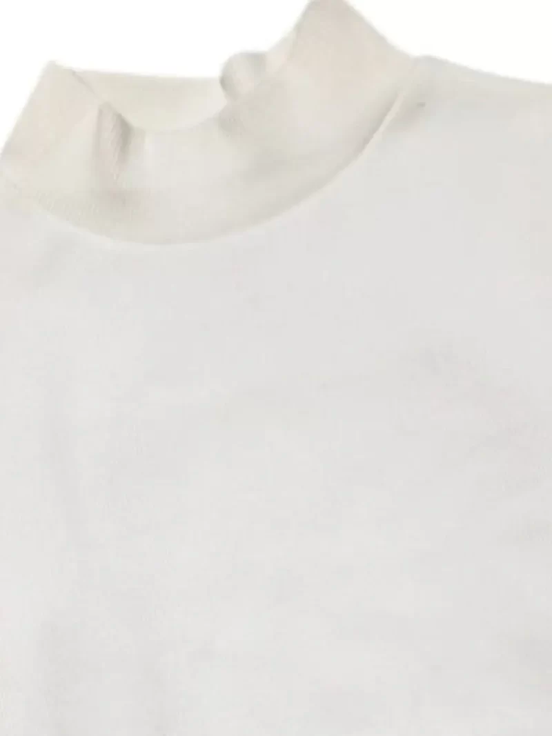 Gini And Jony Girls White Solid Cotton Skivvy Full Sleeves