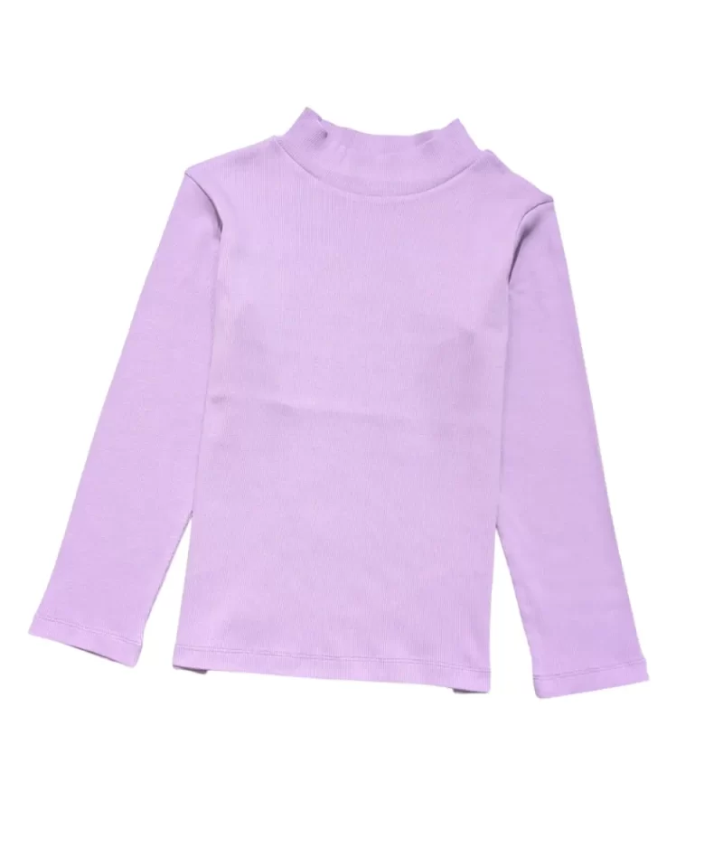 Gini And Jony Girls Pink Solid Cotton Skivvy Full Sleeves