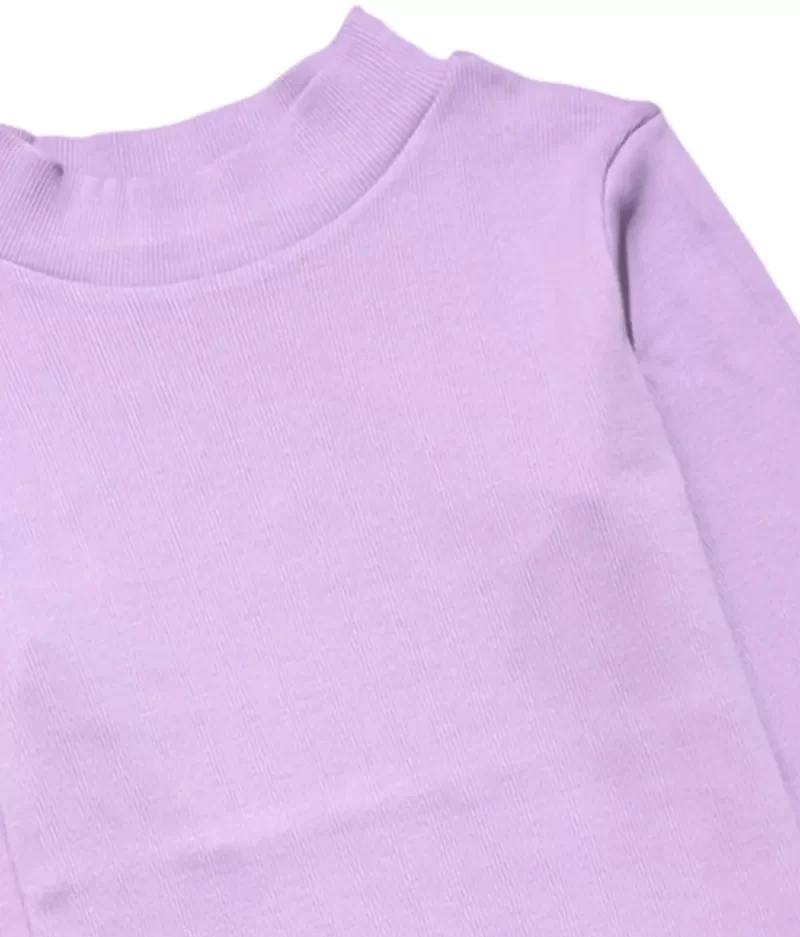 Gini And Jony Girls Pink Solid Cotton Skivvy Full Sleeves