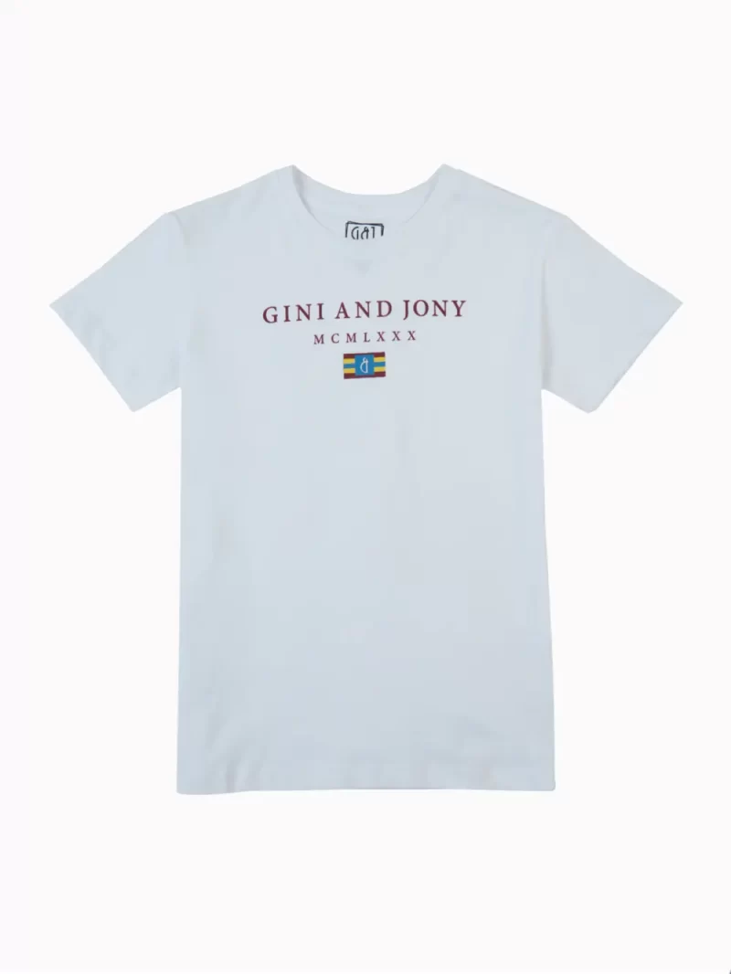 Gini And Jony Boys White Graphic Print Cotton T-Shirt Half Sleeves