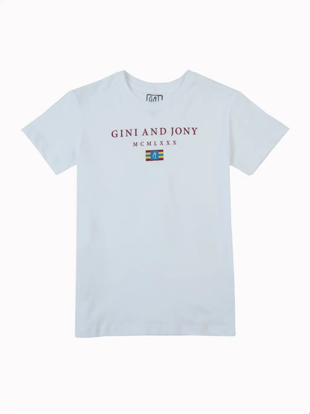 Gini And Jony Boys White Graphic Print Cotton T-Shirt Half Sleeves
