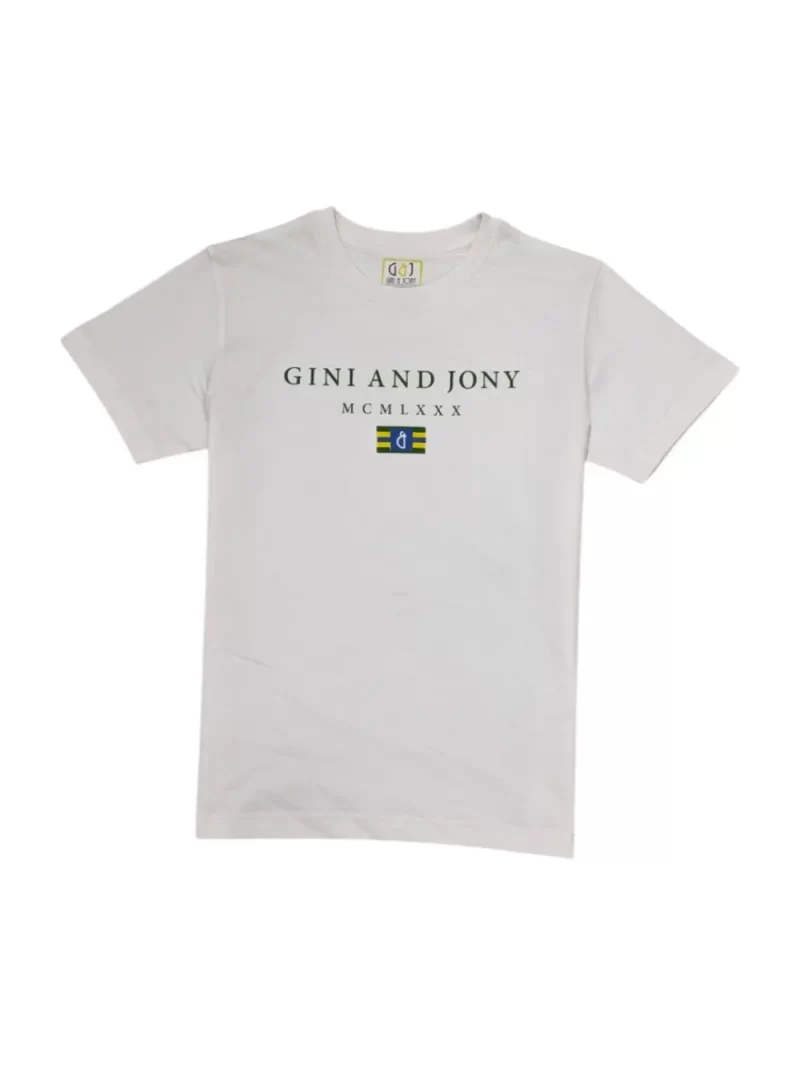 Gini And Jony Boys White Graphic Print Cotton T-Shirt Half Sleeves