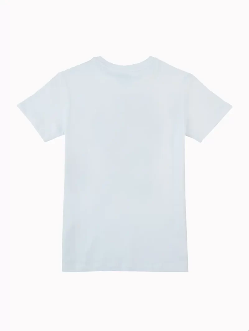 Gini And Jony Boys White Graphic Print Cotton T-Shirt Half Sleeves
