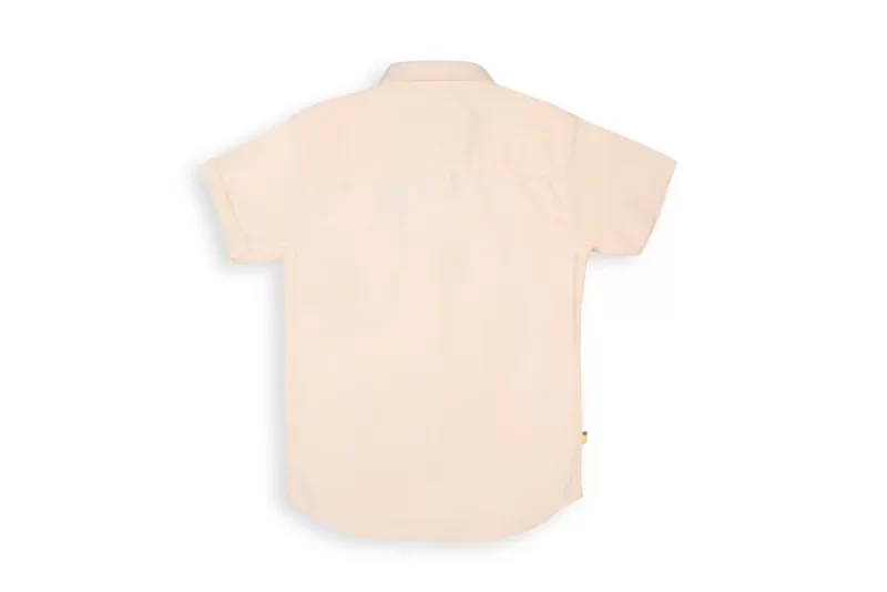 Gini And Jony Boys Beige Solid Cotton Shirt Half Sleeves