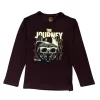 Gini And Jony Girls Maroon Graphic Cotton Knits Top Full Sleeves
