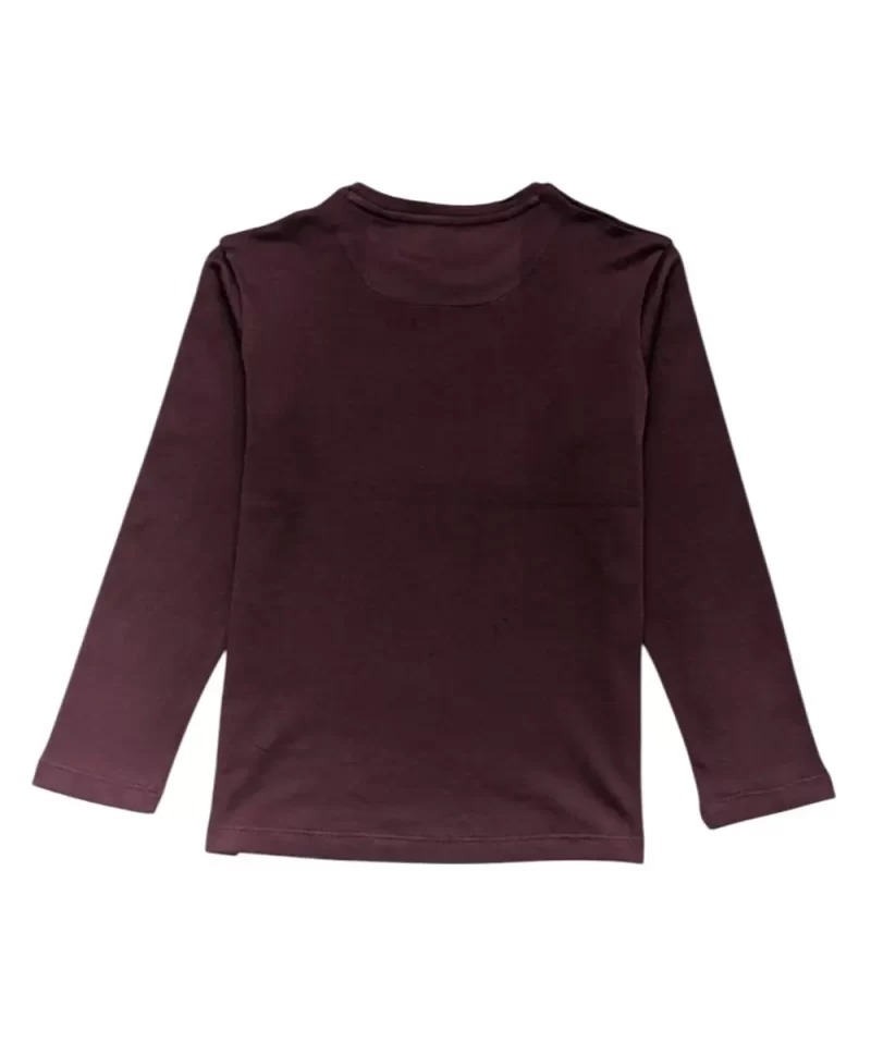 Gini And Jony Girls Maroon Graphic Cotton Knits Top Full Sleeves