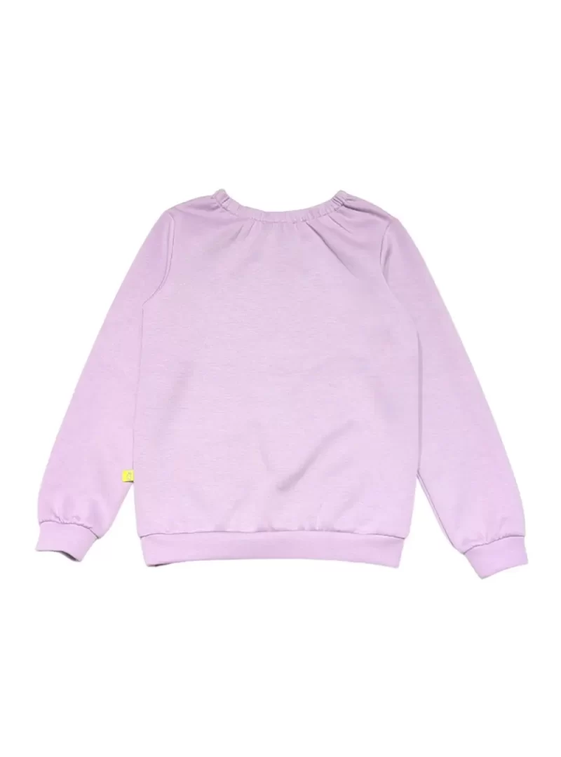 Gini And Jony Girls Purple Applique Cotton Sweat Shirt Full Sleeves