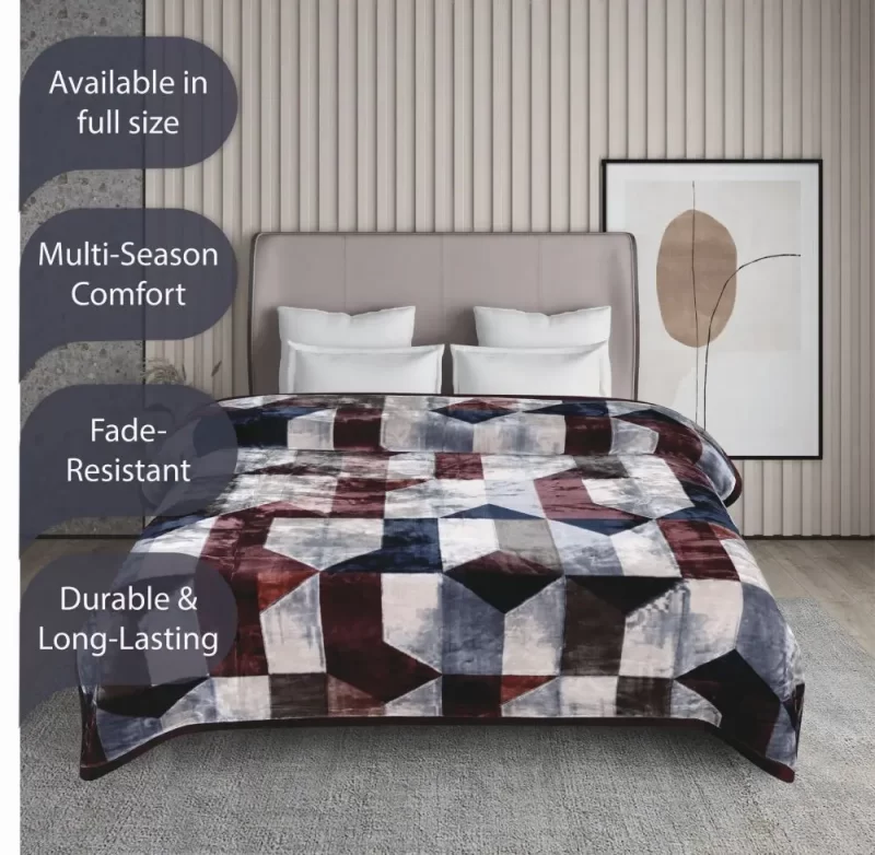 Sarla Cloud Touch Ultra Soft Aabha Blanket, Brick Mirage