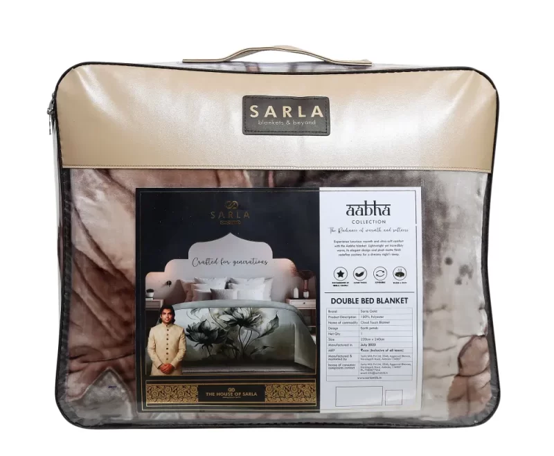 Sarla Cloud Touch Ultra Soft Aabha Blanket, Brick Mirage