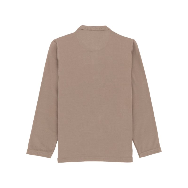 Status Quo Boys Solid Henley Neck Full Sleeves Regular Fit T-Shirt With Chest Brand Logo