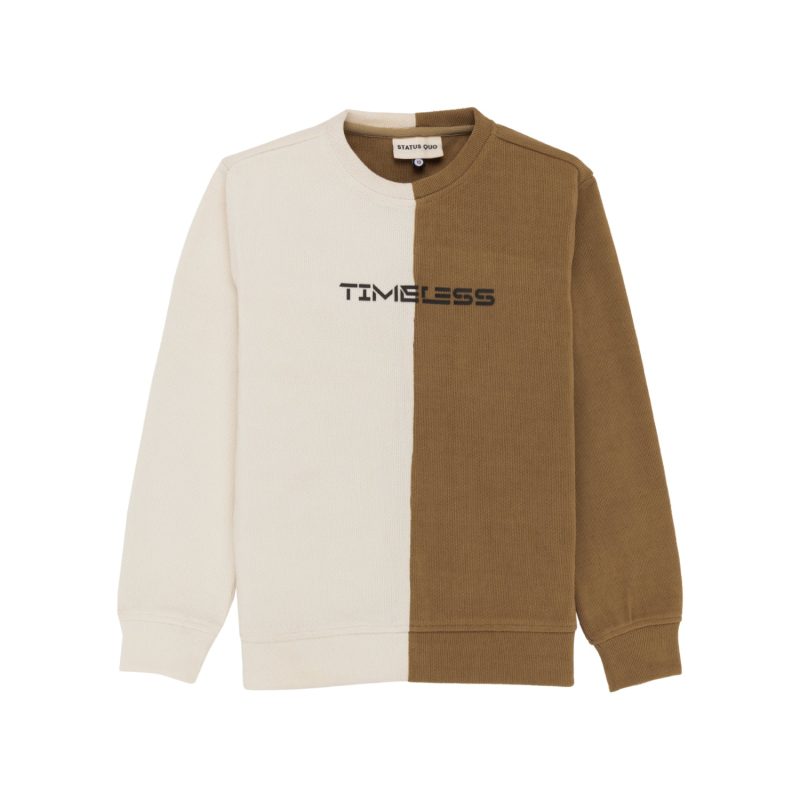 Status Quo Boys Mix & Match Chest Typography Print Regular Fit Full Sleeves Lighwieght Sweatshirt