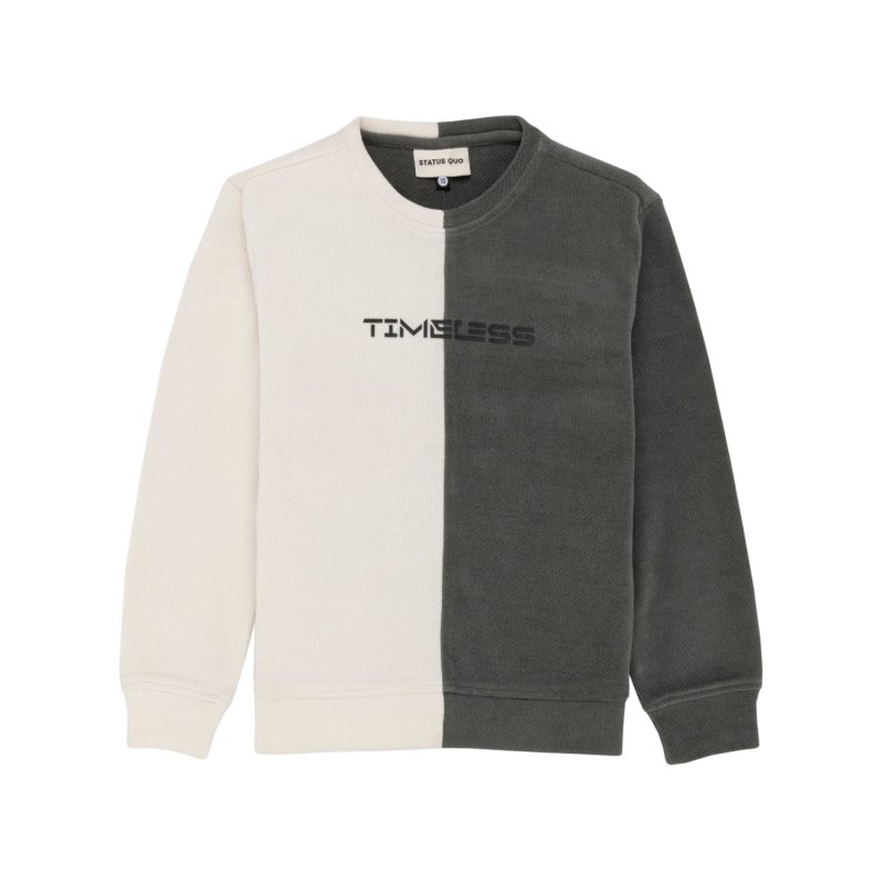 Status Quo Boys Mix & Match Chest Typography Print Regular Fit Full Sleeves Lighwieght Sweatshirt