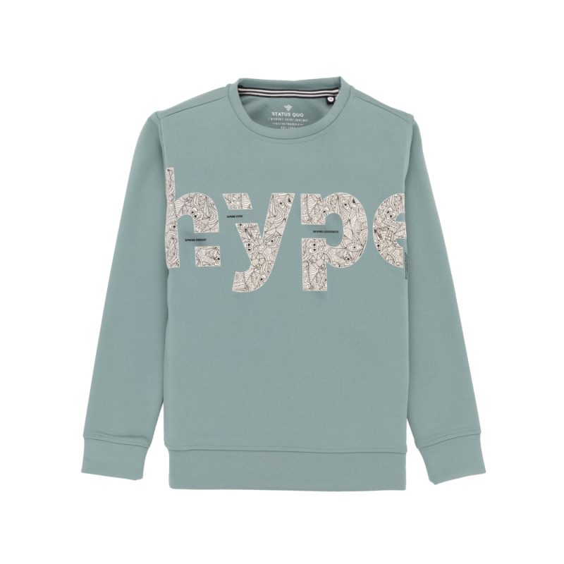Status Quo Boys Chest Typography Print Regular Fit Lightweight Full Sleeve Sweatshirt