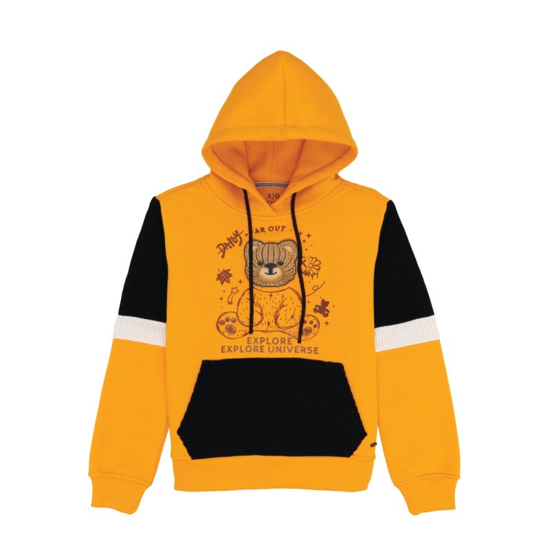 Status Quo Boys Printed Hooded Sweatshirt