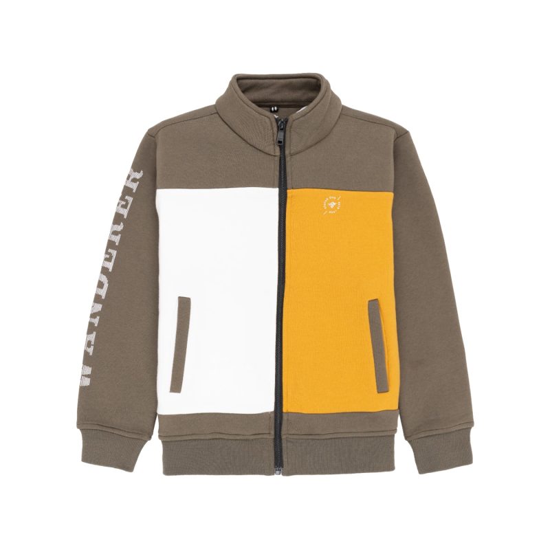 Status Quo Boys Mix & Match Typography Sleeve Print Fleece Full Sleeve Sweatshirt