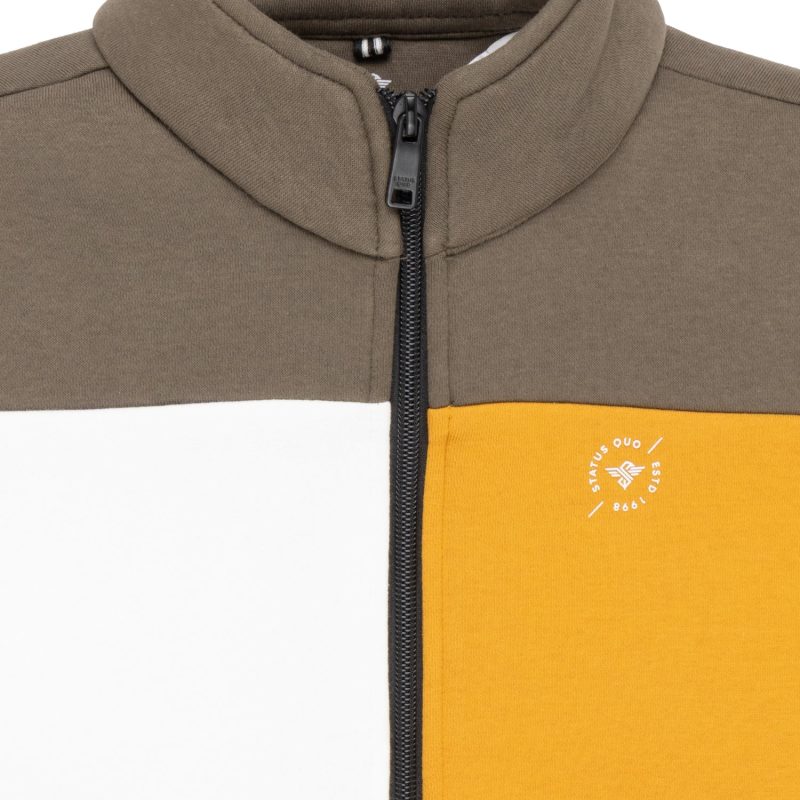 Status Quo Boys Mix & Match Typography Sleeve Print Fleece Full Sleeve Sweatshirt