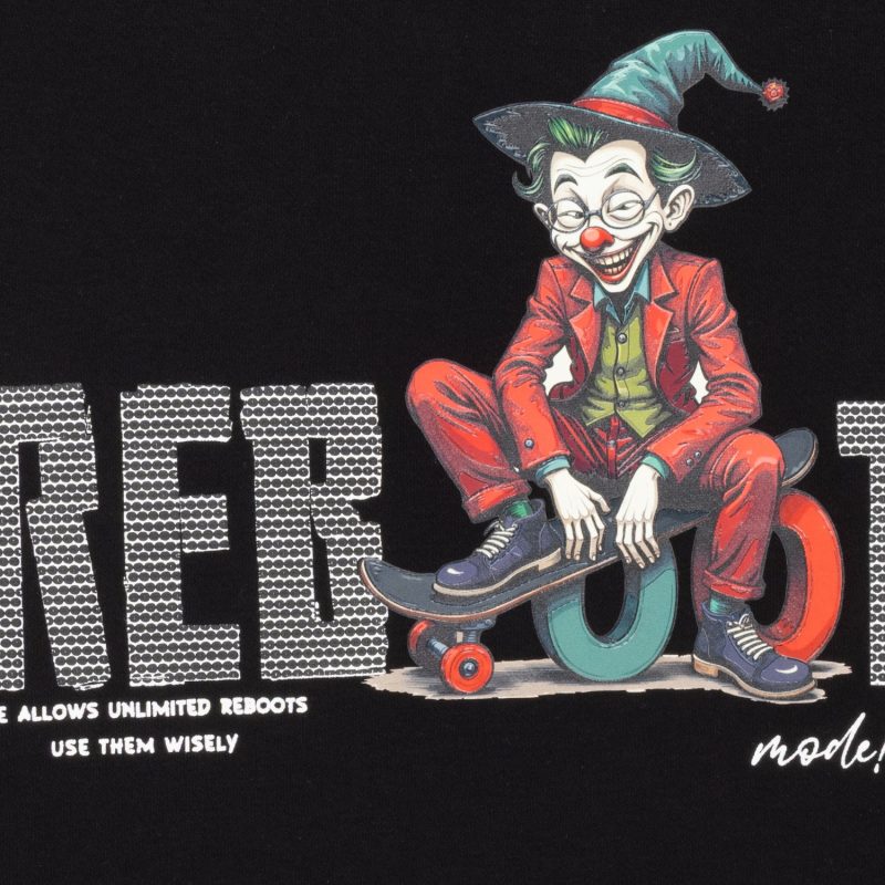 Status Quo Boys Typography And Cartoon Print Fleece Full Sleeve Sweatshirt