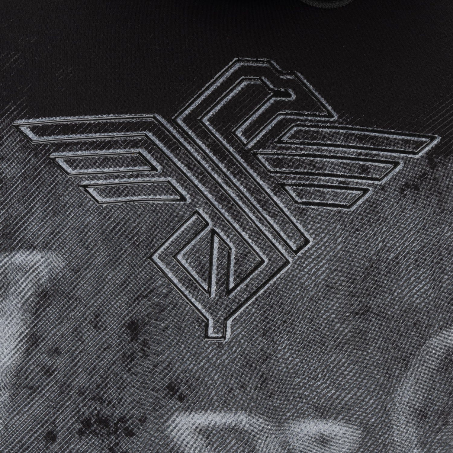 Status Quo Boys All-Over Ombre Print Logo Design Fleece Full Sleeve Hooded Sweatshirt