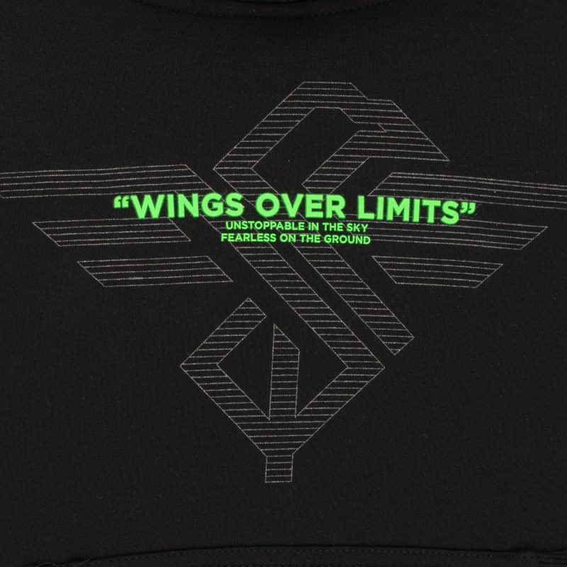 Status Quo Boys Logo Design And Typography Print Fleece Full Sleeve Hooded Sweatshirt