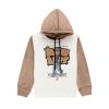 Status Quo Boys Hooded Full Sleeve Fleece Sweatshirt With Front Cartoon Graphic Print