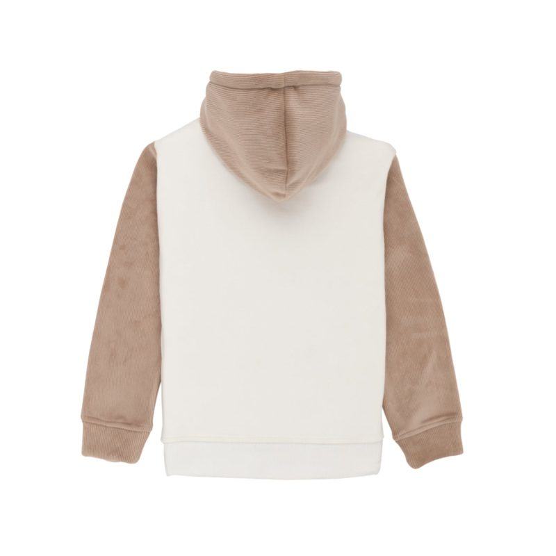 Status Quo Boys Hooded Full Sleeve Fleece Sweatshirt With Front Cartoon Graphic Print