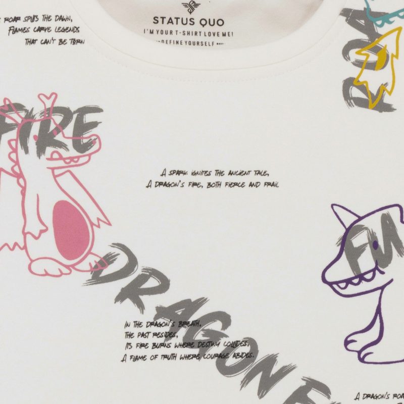 Status Quo Boys All Over Graphic Print Round Neck Fleece Full Sleeve Sweatshirt