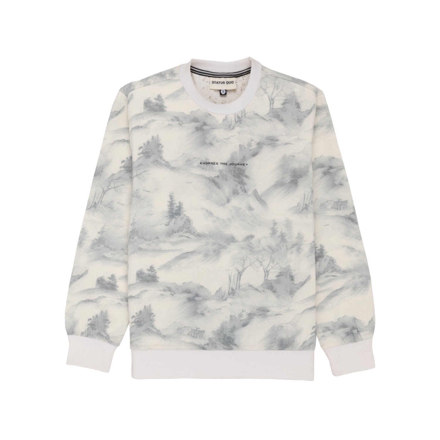 Status Quo Boys All Over Garphic Print Regular Fit Full Sleeves Lighwieght Sweatshirt