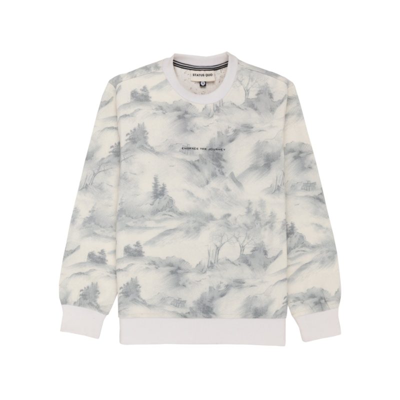 Status Quo Boys All Over Garphic Print Regular Fit Full Sleeves Lighwieght Sweatshirt